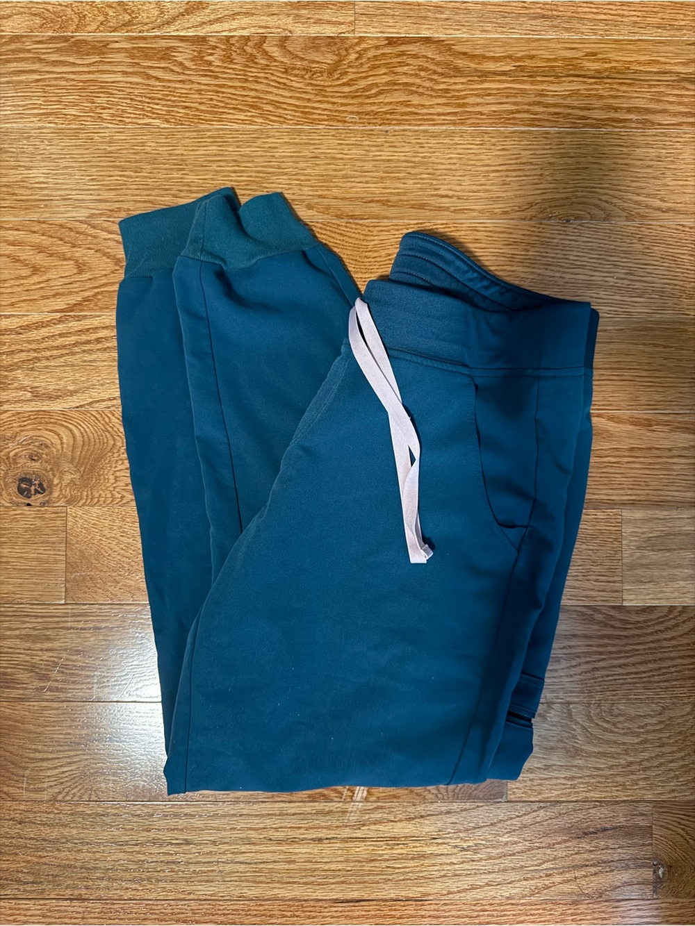 Figs Teal/Caribbean Blue Drawstring Scrub Joggers